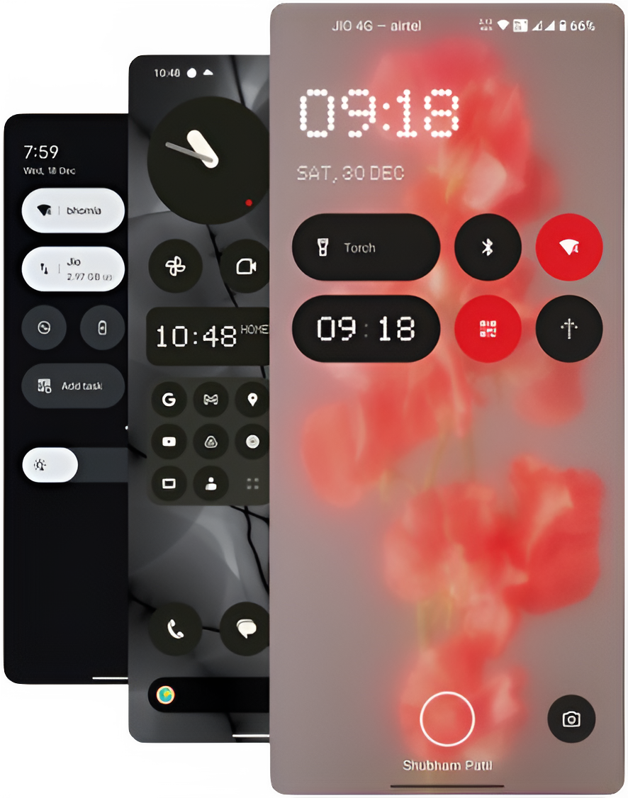 homescreen_lockscreen_and_quicksettings_stacked